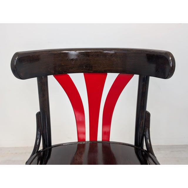 Black Vintage Ton 25 Chair in Beech, 1965 For Sale - Image 8 of 17