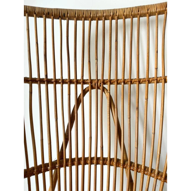 Mid-Century Bamboo Armchair, Italy, 1950s For Sale - Image 4 of 9