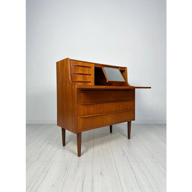 Mid-Century Danish Teak Secretary, 1960a For Sale - Image 15 of 15