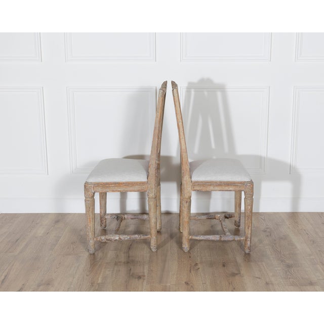 Pair of Period Gustavian Chairs in Original Paint, Sweden, Late 18th Century For Sale - Image 4 of 9