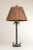 High Quality Wrought Iron Base Table Lamp with Tree Bark Lamp Shade