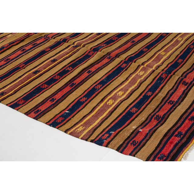 Antique Anatolian Stripe Kilim Rug For Sale - Image 10 of 10