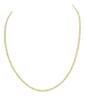 14k Yellow Gold Twisted Rope Chain Necklace, 18 Inches