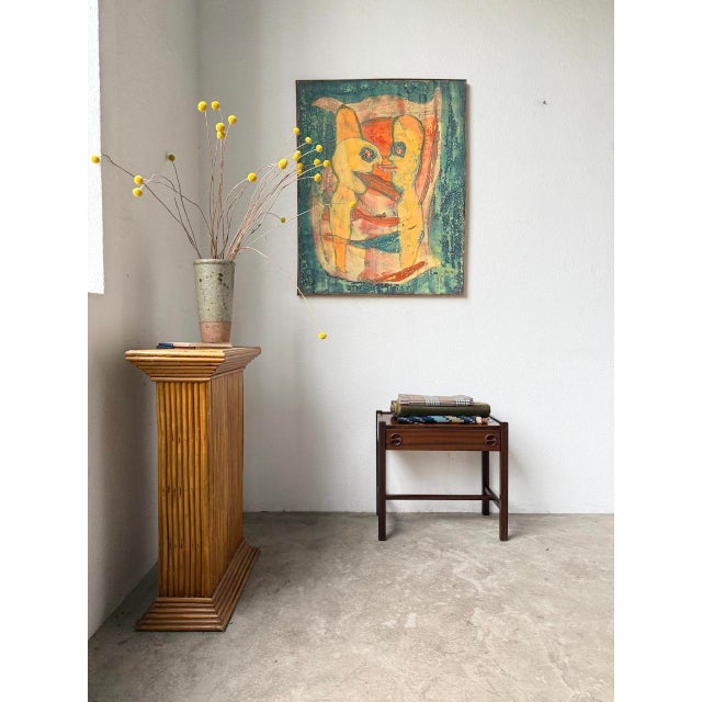 Mahogany Bedside Table by Jacques Hauville for Roche Bobois, 1950s For Sale - Image 4 of 18