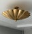 Art Deco Brass Flush Mount Ceiling Light | Scalloped Flower Fixture, Brushed Brass For Sale - Image 6 of 6