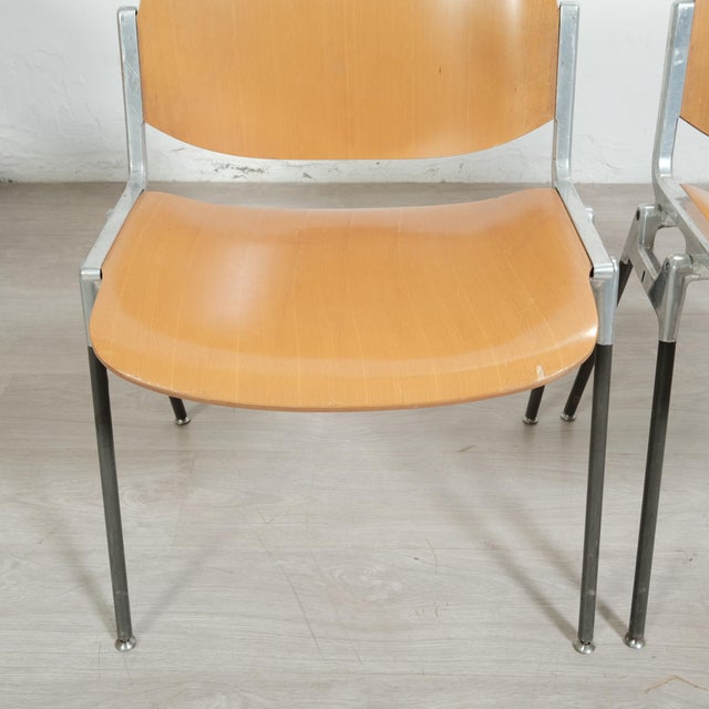 DSC Axis 106 Chairs by Giancarlo Piretti for Castelli, 1970s, Set of 4 For Sale - Image 11 of 18