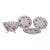 Early 20th Century Kuno Steinmann Bridal Rose a La France 4pc Dish Set Footed Strainer Plates For Sale