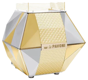 The Diamantine Espresso Coffee Machine in Stainless Steel by Enzo Mari