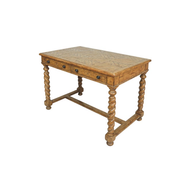 A Theodore Alexander seventeenth century style writing desk, handmade for their Castle Bromwich collection. The tabletop...