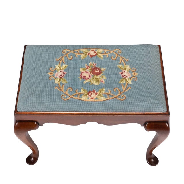 American Queen Anne Style Slip Seat Mahogany Stool, 1900-50 For Sale - Image 10 of 13