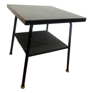 1950s Simmons Black Metal Side Table For Sale