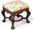 George I Style Lewis Mittman Carved Mahogany Footstool Ottoman