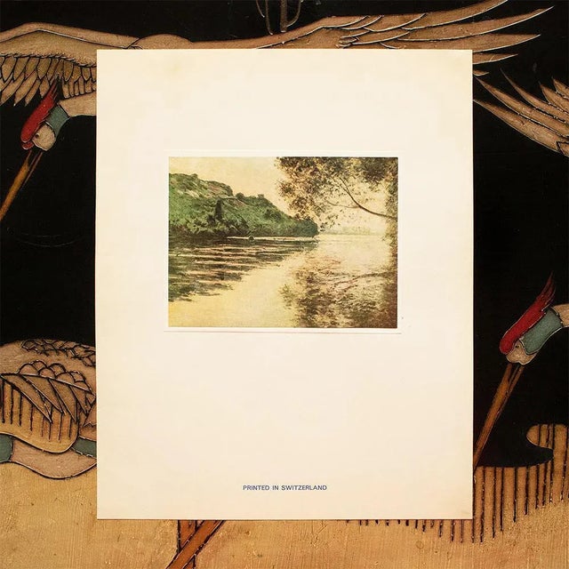 1930s 1930s After Claude Monet "The Seine Near Vernon" First Edition Parisian Offset Lithograph For Sale - Image 5 of 7