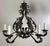 Spanish Pair of Spanish Six-Light Wrought Iron Chandeliers For Sale - Image 3 of 9