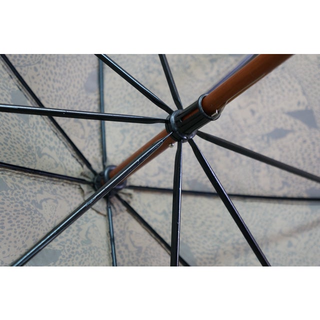 Vintage Shaw World Wildlife Fund Cheetah Nylon Umbrella With Lucite Handle For Sale - Image 11 of 15