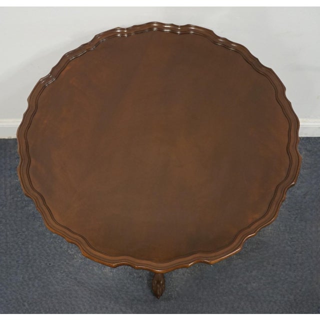 Councill Furniture Councill Craftsman Solid Mahogany Traditional Style 30" Pie Crust Tilt Top Accent Table For Sale - Image 4 of 8