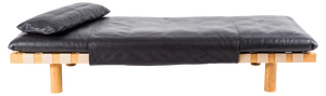 Pallet Black Leather Nature Day Bed by Pulpo
