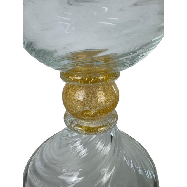Mid 20th Century Seguso Vetri d'Arte Gold Flecked Centerpiece For Sale In Los Angeles - Image 6 of 8