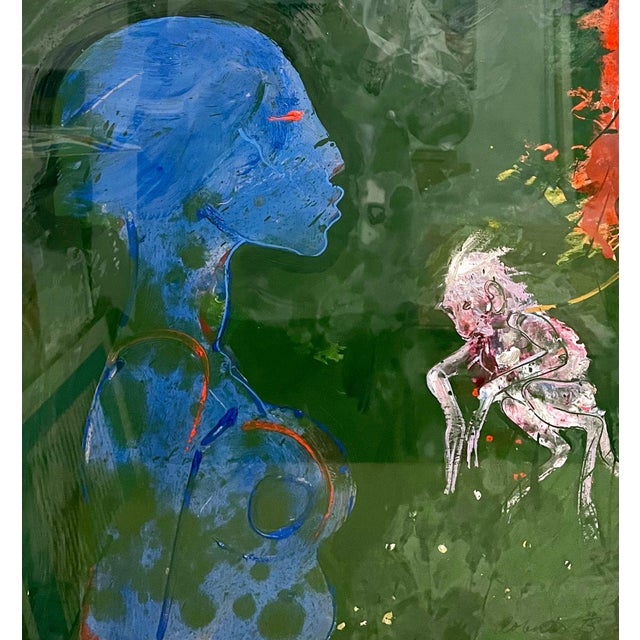 Robert Beauchamp, American Neo Expressionist Woman with Monkeys Abstract Modernist Oil Painting For Sale - Image 13 of 13