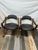 1960s 1960s Mid-Century Drexel Curule Armchairs in Black Vinyl - Pair For Sale - Image 5 of 5