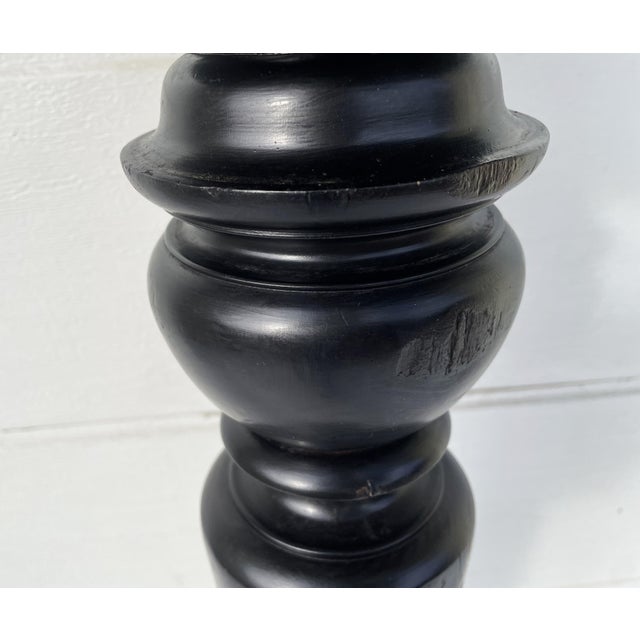 Stylish, black pedestal / exhibition column – 19th century Large pedestal in the Neoclassical style (Empire /...