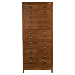 Vintage Workshop Filing Cabinet, 1940s For Sale