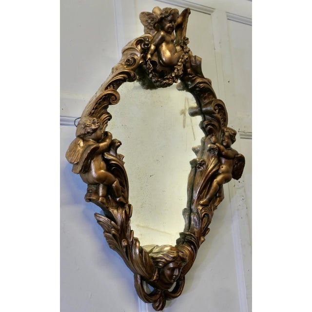 18th Century Baroque Italian Gilded Mirror For Sale - Image 6 of 10