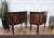 Mid-Century Modern Italian Art Deco Nightstands in Walnut with Glass Top, 1950s, Set of 2 For Sale - Image 9 of 10