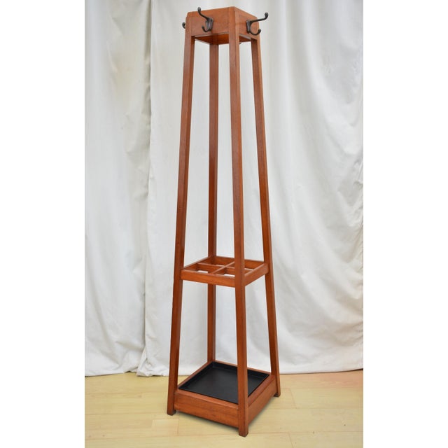 Mid-Century Modern Mid-Century Modern Mahogany Coat Stand from G. W. Evans, England, 1962 For Sale - Image 3 of 18