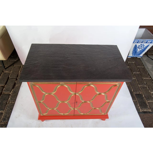 Burnt Orange Dorothy Draper Espana Chests - A Pair For Sale - Image 8 of 13