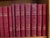 Animal Skin Lot of 40 Vintage Leather Bound Books in French With Decorative Red Bindings For Sale - Image 7 of 8
