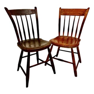 18th C. Windsor Chairs, a Pair For Sale
