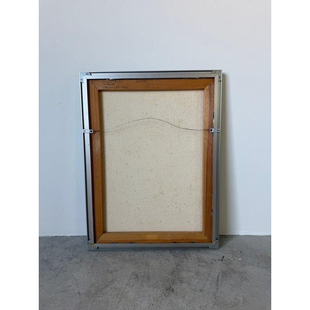 Vintage Noney Coleman "Escape" Geometric Abstract Oil on Canvas – Framed For Sale - Image 12 of 12