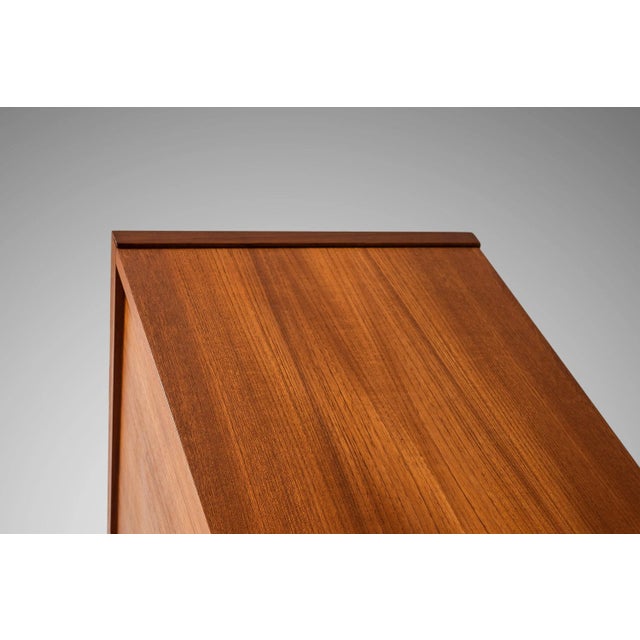 Mid-Century Modern Danish Modern Credenza in Teak After Arne Vodder with Finished Back, circa 1960s For Sale - Image 3 of 11