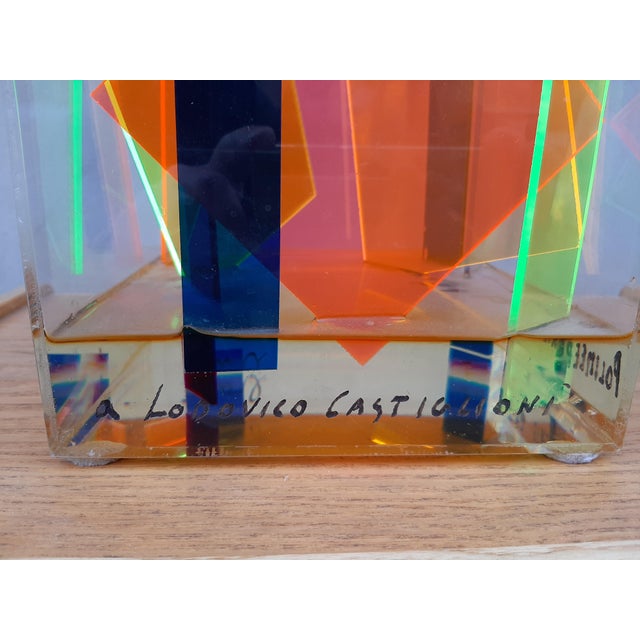 Glass Polimero Arte Sculpture by Ludovico Castiglioni, 1969 For Sale - Image 8 of 9
