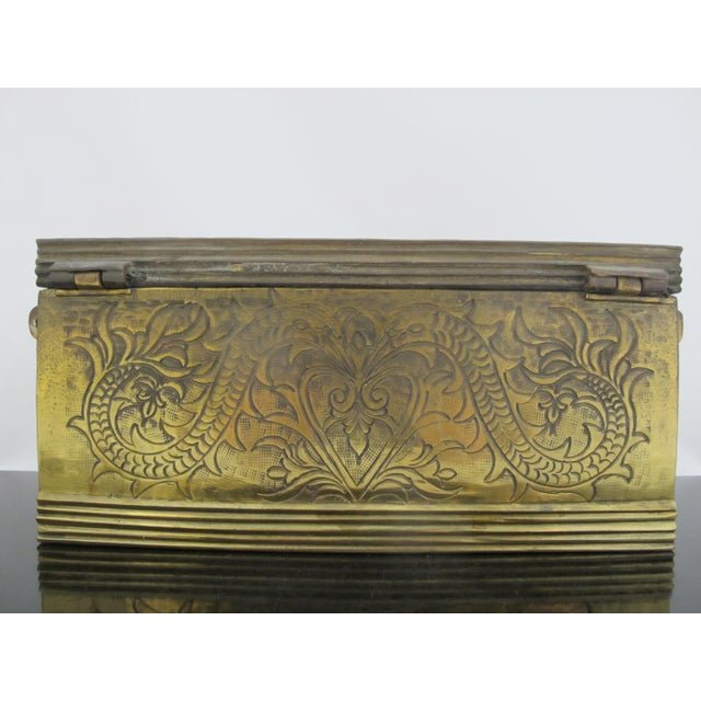 Antique Maranao Philippines Large Brass Betel Nut Tobacco Box For Sale - Image 4 of 11