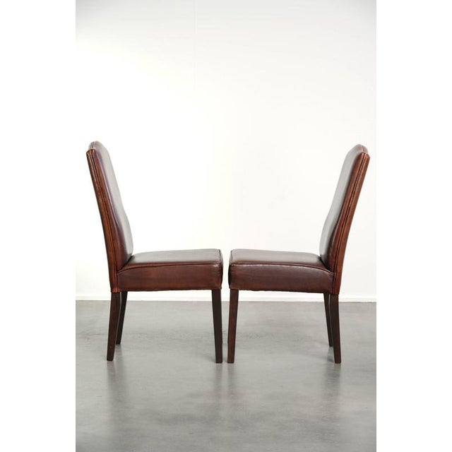 English-Style Sheepskin Dining Chairs, Set of 6 For Sale - Image 3 of 16