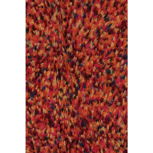 Vintage Turkish Tulu Rug, Orange For Sale In New York - Image 6 of 8