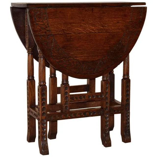 Brown 19th C English Gate-Leg Table For Sale - Image 8 of 8