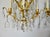Late 19th Century French Victorian -Style, Gilded Gold & Crystal Drop 5--Candelabra Wall Light Sconces - Pair For Sale - Image 12 of 17