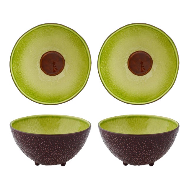 Bordallo Pinheiro Tropical Fruits Avocado Bowls 17 oz., Set of 4 For Sale