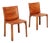 CAB 412 Chairs in Cognac-Colored Leather attributed to Mario Bellini for Cassina, Set of 2 For Sale