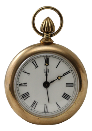 Gold Pocket Watch Desk Clock, 1960s