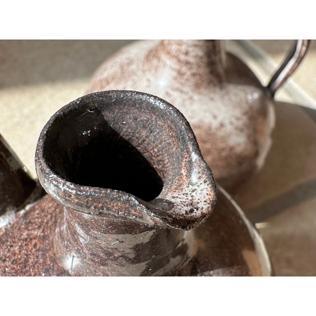 Handmade Ceramic Art Jug Vases from Serocka, Germany, 1970s, Set of 2 For Sale - Image 6 of 13