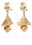 Vintage 1950's Napier Gold Filled Clip on Dangle Earrings, Pair For Sale