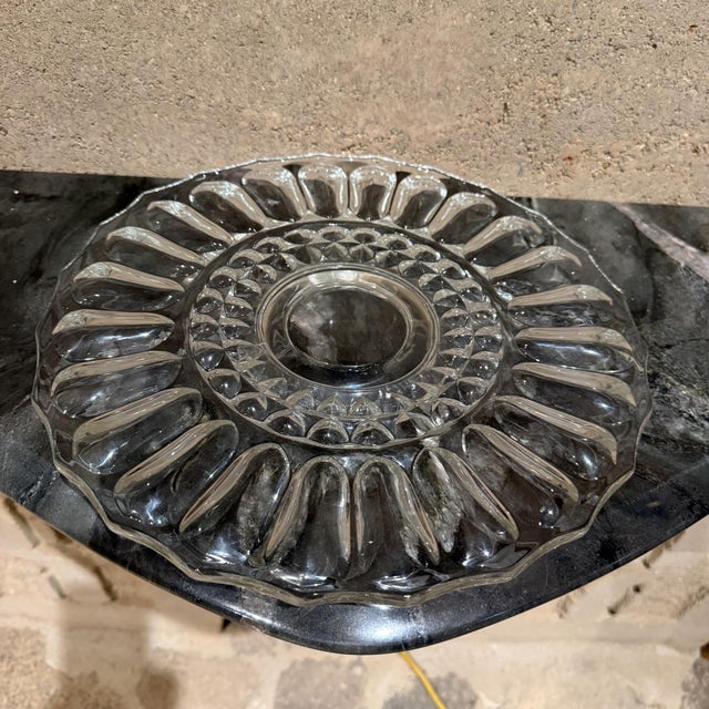 Glass Vintage Modern Glass Cake Stand For Sale - Image 7 of 18