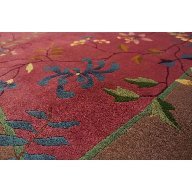 1920s Chinese Art Deco Carpet ( 9' x 11'10'' - 275 x 360 ) For Sale - Image 9 of 10