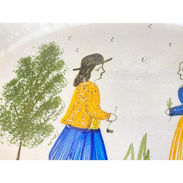 Blue 19th Century Quimper Earthenware Dish, France For Sale - Image 8 of 12