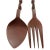 1970s Vintage Wall Decor Large Wooden Fork Spoon Set- a Pair For Sale - Image 5 of 7