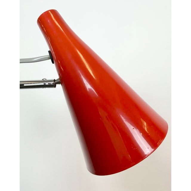 Vintage Red Table Lamp by Josef Hůrka for Lidokov, 1960s For Sale - Image 12 of 18